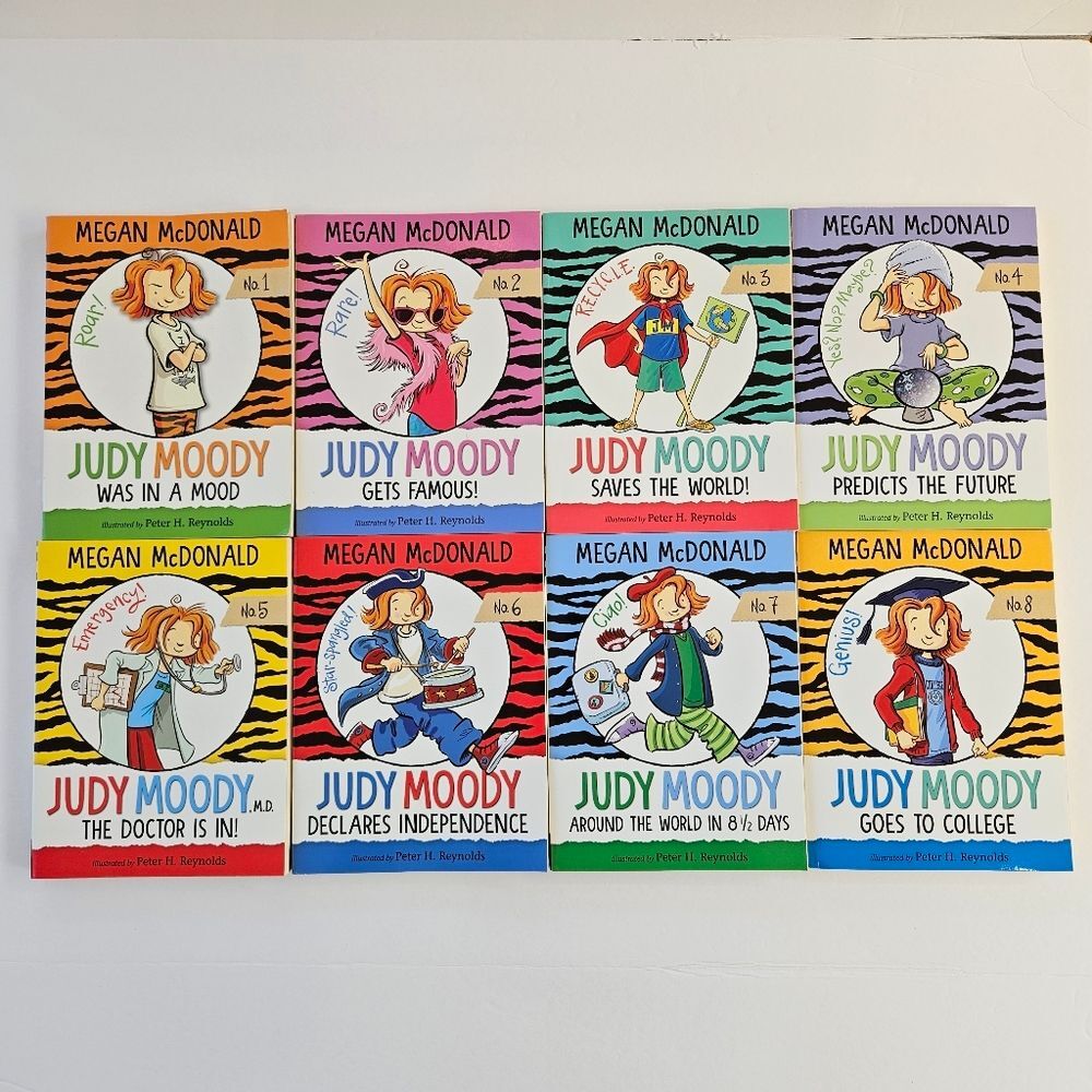 Judy Moody Book Set 1-8, Chapter Book, Paperback, Excellent Used Condition EUC